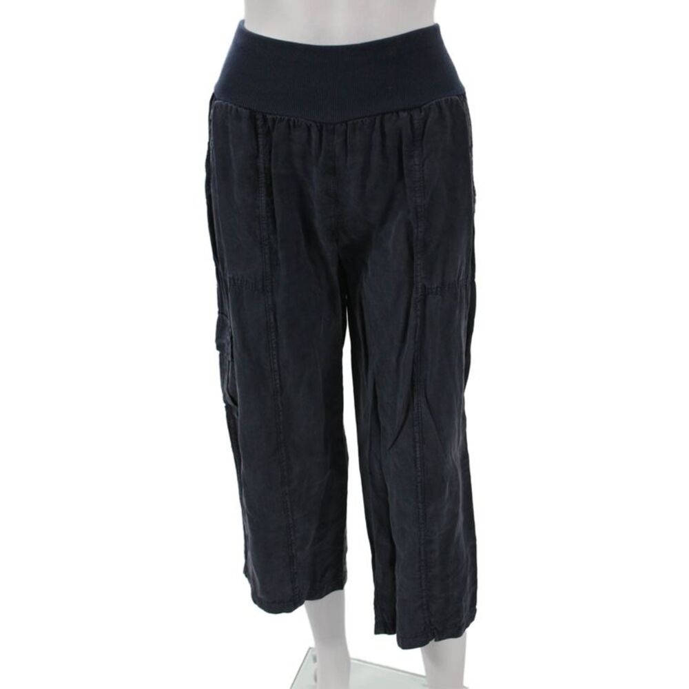 Inizio Womens Capri Pants Blue Tencel Pull On Inseam 25 Size XL